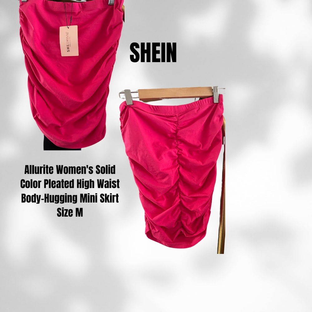 SHEIN Pink Pleated Mini Skirt